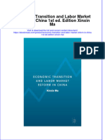 Economic Transition and Labor Market Reform in China 1st Ed. Edition Xinxin Ma Full Chapter Instant Download