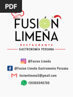 Fusión Limeña-Carta Menú