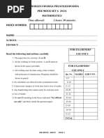 Pre Mock Set 6 Math