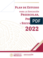 Plan de Estudio para La Educación Preescolar, Primaria y Secundaria 2022