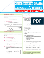 Serie Aritmética y Geométrica para Tercer Grado de Secudaria