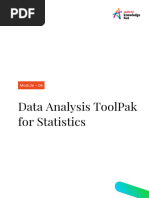 Data Analysis ToolPak For Statistics