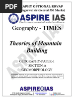 Geography - TIMES Theories of Mountain Building: Geography Optional Rrvap by Ankit Agarwal Sir (Scored 356 Marks)