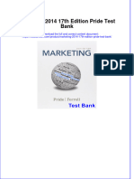 Full Download Marketing 2014 17th Edition Pride Test Bank All Chapter 2024 PDF