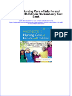 Full Download Wongs Nursing Care of Infants and Children 11th Edition Hockenberry Test Bank All Chapter 2024 PDF