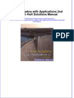 Linear Algebra With Applications 2nd Edition Holt Solutions Manual All Chapters