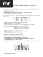 Ejercicios de Repaso - Estadística