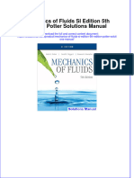 Full Download Mechanics of Fluids SI Edition 5th Edition Potter Solutions Manual All Chapter 2024 PDF