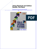 Public Speaking Playbook 2nd Edition Gamble Test Bank All Chapters