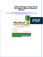 Full Download Medical Nutrition Therapy A Case Study Approach 5th Edition Nelms Solutions Manual All Chapter 2024 PDF