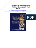 Marketing Channels A Management View 8th Edition Rosenbloom Test Bank All Chapters