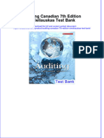 Auditing Canadian 7th Edition Smieliauskas Test Bank All Chapters