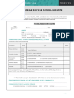 Modèle de Fiche D'accueil de Sécurité