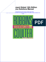 Management Global 13th Edition Robins Solutions Manual All Chapters