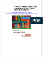 New Perspectives On Microsoft Access 2013 Comprehensive 1st Edition Adamski Test Bank All Chapters