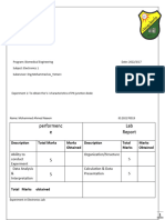 Performenc e Lab: Sana'a University Faculty of Engineering Mechatronics Department