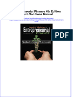 Full Download Entrepreneurial Finance 4th Edition Leach Solutions Manual All Chapter 2024 PDF