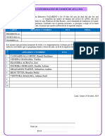 Acta de Conformacion de Comite de Aula