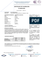 Informe de Manometros Calibrados