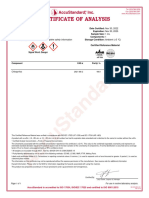 Certificate of Analysis: Signal Word: Danger