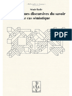 Les Pratiques Discursives Du Savoir. Le Cas Sémiotique - Sémir Badir