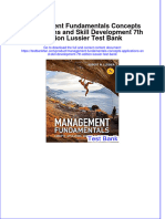 Management Fundamentals Concepts Applications and Skill Development 7th Edition Lussier Test Bank All Chapters