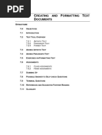 Unit 3 - Lesson 7 Creating and Formatting Text Documents