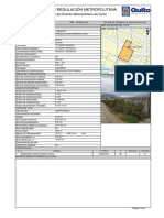 Informe de Regulación Metropolitana: Municipio Del Distrito Metropolitano de Quito