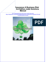 Auditing Assurance A Business Risk Approach 3rd Edition Jubb Solutions Manual All Chapters