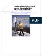 Principles of Environmental Science Companion Site 6th Edition Cunningham Test Bank All Chapters