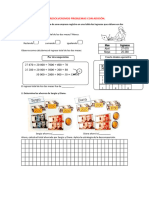 Ficha de Matematica Problemas de Adicion
