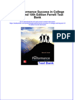 Full Download Peak Performance Success in College and Beyond 10th Edition Ferrett Test Bank All Chapter 2024 PDF