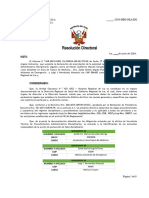 Resolucion Directoral de Prescripcion de Oficio