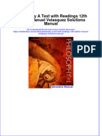 Full Download Philosophy A Text With Readings 12th Edition Manuel Velasquez Solutions Manual All Chapter 2024 PDF