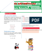 Sucesiones Aritméticas para Segundo Grado de Secundaria