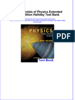 Full Download Fundamentals of Physics Extended 10th Edition Halliday Test Bank All Chapter 2024 PDF