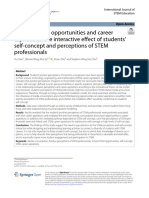 STEM Learning Opportunities and Career Aspirations: The Interactive Effect of Students' Self-Concept and Perceptions of STEM Professionals