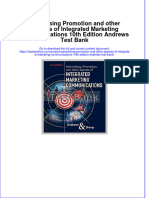 Advertising Promotion and Other Aspects of Integrated Marketing Communications 10th Edition Andrews Test Bank All Chapters