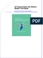 Algebra and Trigonometry 5th Edition Blitzer Test Bank All Chapters