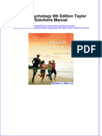 Full Download Health Psychology 9th Edition Taylor Solutions Manual All Chapter 2024 PDF