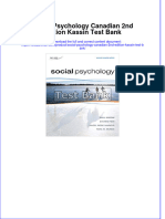 Social Psychology Canadian 2nd Edition Kassin Test Bank All Chapters