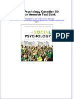 Social Psychology Canadian 5th Edition Aronson Test Bank All Chapters