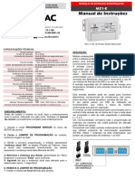 Manual de Instruções: Especificações Técnicas