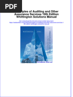 Full Download Principles of Auditing and Other Assurance Services 19th Edition Whittington Solutions Manual All Chapter 2024 PDF