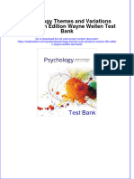 Psychology Themes and Variations Version 9th Edition Wayne Weiten Test Bank All Chapters