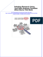 Basic Marketing Research Using Microsoft Excel Data Analysis Canadian 1st Edition Burns Test Bank All Chapters