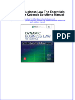 Full Download Dynamic Business Law The Essentials 4th Edition Kubasek Solutions Manual All Chapter 2024 PDF