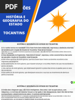 40 Questões GABARITAS de História e Geografia Do Estado Do Tocantins