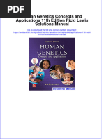 Full Download Human Genetics Concepts and Applications 11th Edition Ricki Lewis Solutions Manual All Chapter 2024 PDF