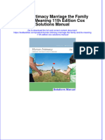 Full Download Human Intimacy Marriage The Family and Its Meaning 11th Edition Cox Solutions Manual All Chapter 2024 PDF